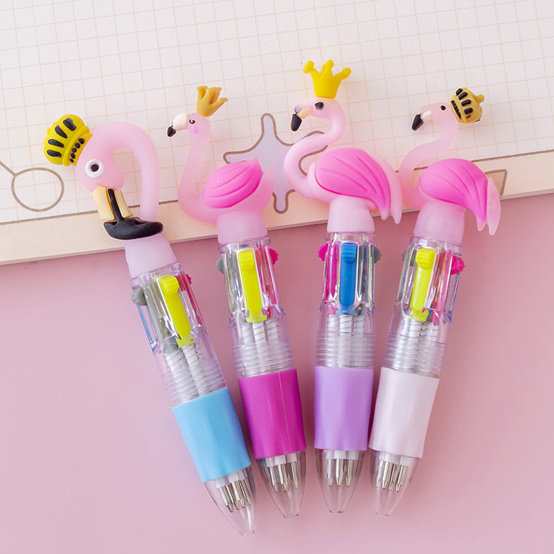 Wholesale Plastic Cartoon Cute Four-color Mini Ballpoint Pen